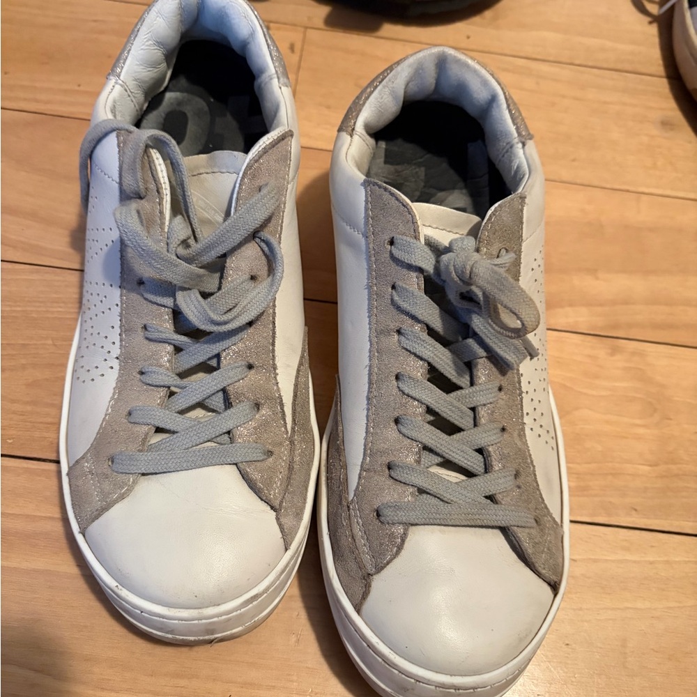 Stylish cream and Gray Sneakers p448